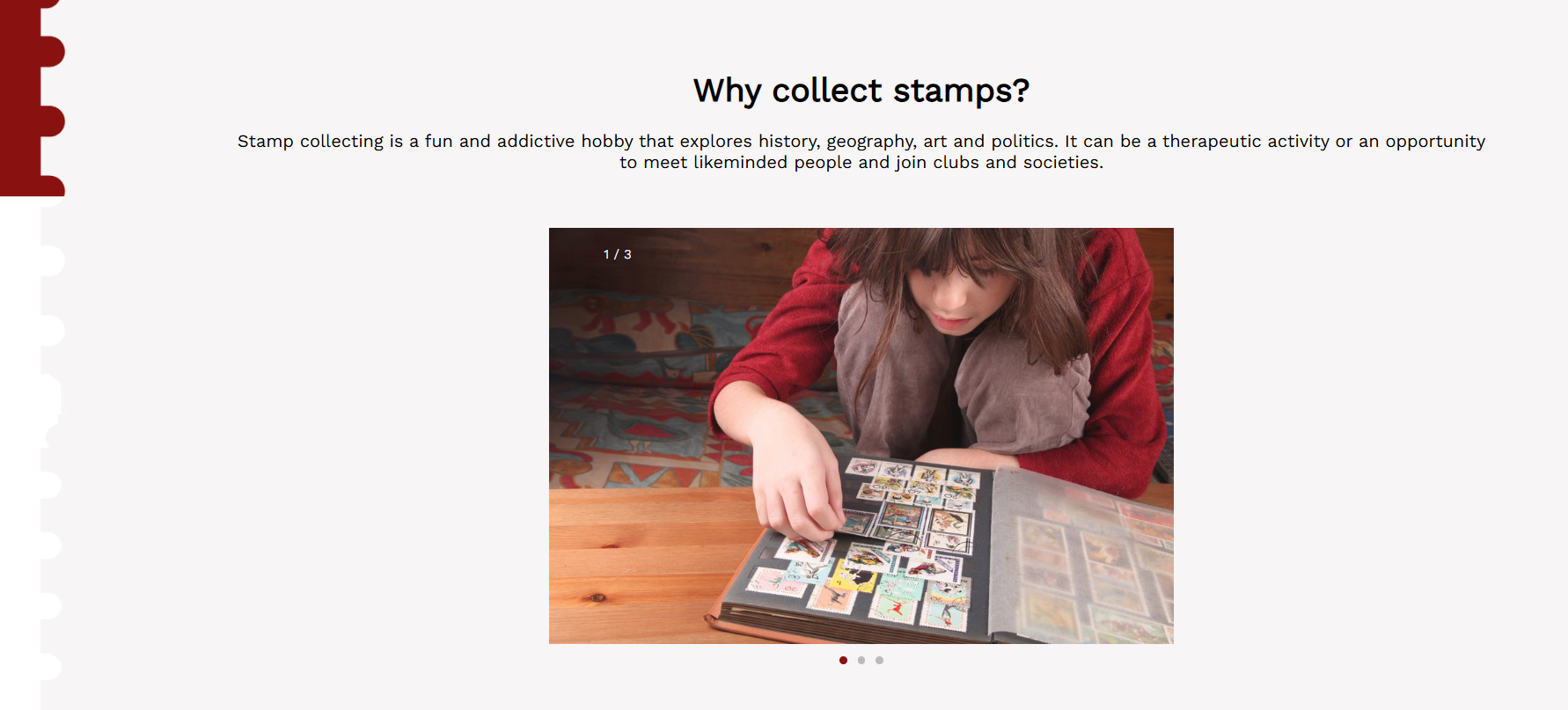 vezamelaar zegels Voorbeeld website ontwerp door VlotCode